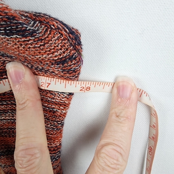 J. Jill Pure Jill Campari Marled‎ Space Dyed V-Neck Pullover Sweater Size Medium - Picture 6 of 7